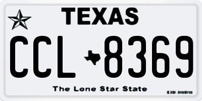 TX license plate CCL8369