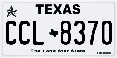 TX license plate CCL8370