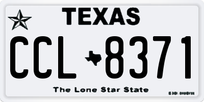 TX license plate CCL8371