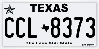 TX license plate CCL8373