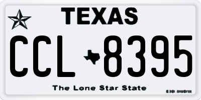 TX license plate CCL8395