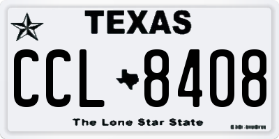 TX license plate CCL8408