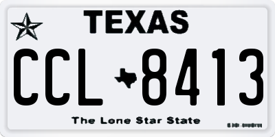 TX license plate CCL8413