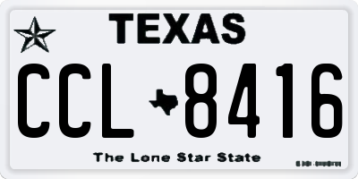 TX license plate CCL8416