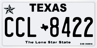 TX license plate CCL8422