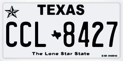 TX license plate CCL8427