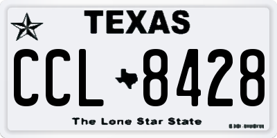 TX license plate CCL8428