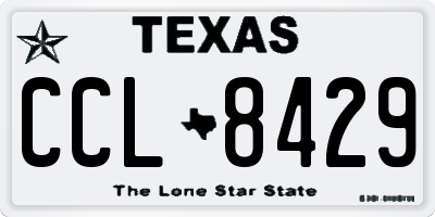 TX license plate CCL8429