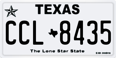 TX license plate CCL8435