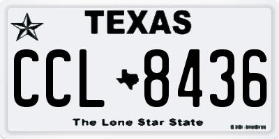 TX license plate CCL8436