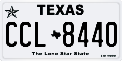 TX license plate CCL8440