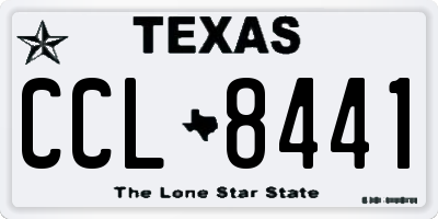 TX license plate CCL8441