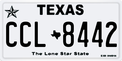 TX license plate CCL8442