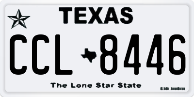 TX license plate CCL8446