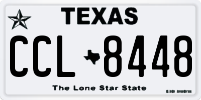 TX license plate CCL8448