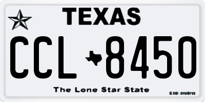 TX license plate CCL8450