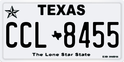 TX license plate CCL8455