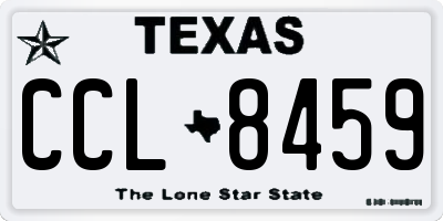 TX license plate CCL8459