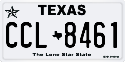 TX license plate CCL8461