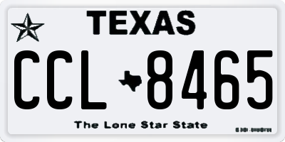 TX license plate CCL8465