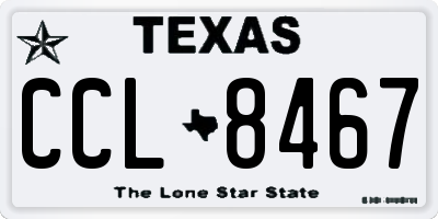 TX license plate CCL8467