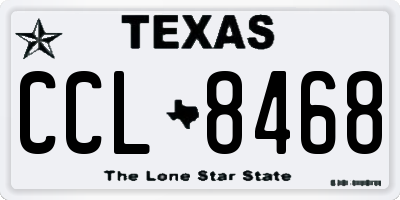TX license plate CCL8468