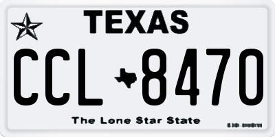 TX license plate CCL8470