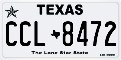 TX license plate CCL8472