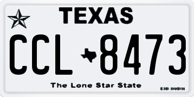 TX license plate CCL8473