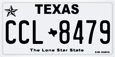 TX license plate CCL8479