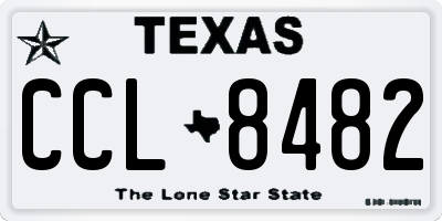 TX license plate CCL8482