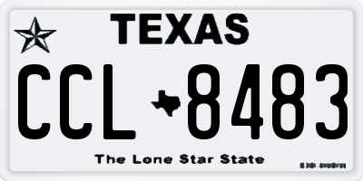 TX license plate CCL8483