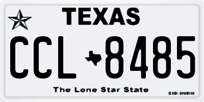 TX license plate CCL8485