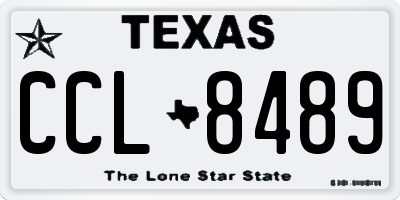 TX license plate CCL8489