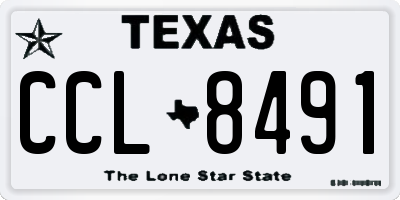 TX license plate CCL8491
