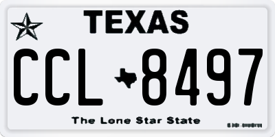 TX license plate CCL8497