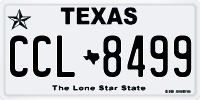 TX license plate CCL8499