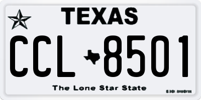 TX license plate CCL8501