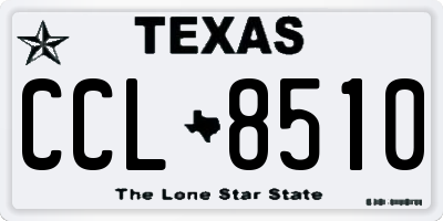TX license plate CCL8510