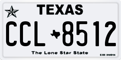 TX license plate CCL8512