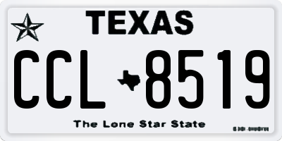 TX license plate CCL8519