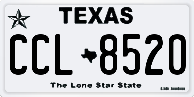 TX license plate CCL8520