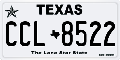 TX license plate CCL8522