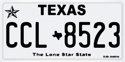 TX license plate CCL8523