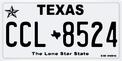 TX license plate CCL8524