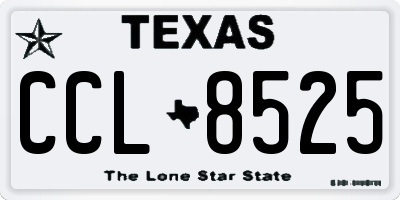 TX license plate CCL8525