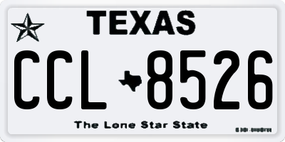 TX license plate CCL8526