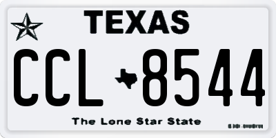 TX license plate CCL8544