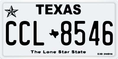 TX license plate CCL8546