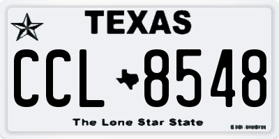 TX license plate CCL8548